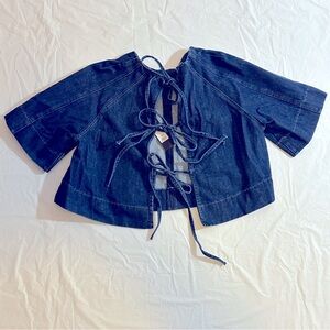 Fashion Nova Blue Denim Top